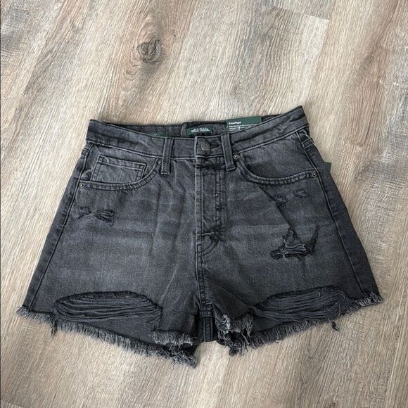 New Wild Fable  Black Jean Shorts Distressed High-Waisted - Picture 1 of 6